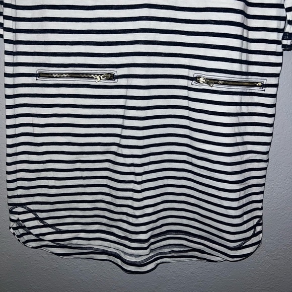 Gap Women Black and White Stripe Long Sleeve Maxi Dress - Picture 3 of 8